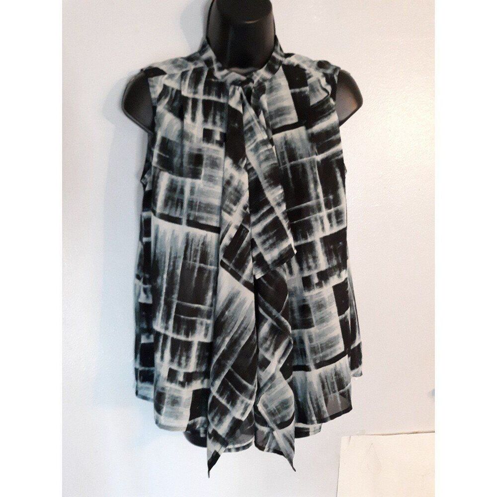 Prologue sleeveless waterfall blouse